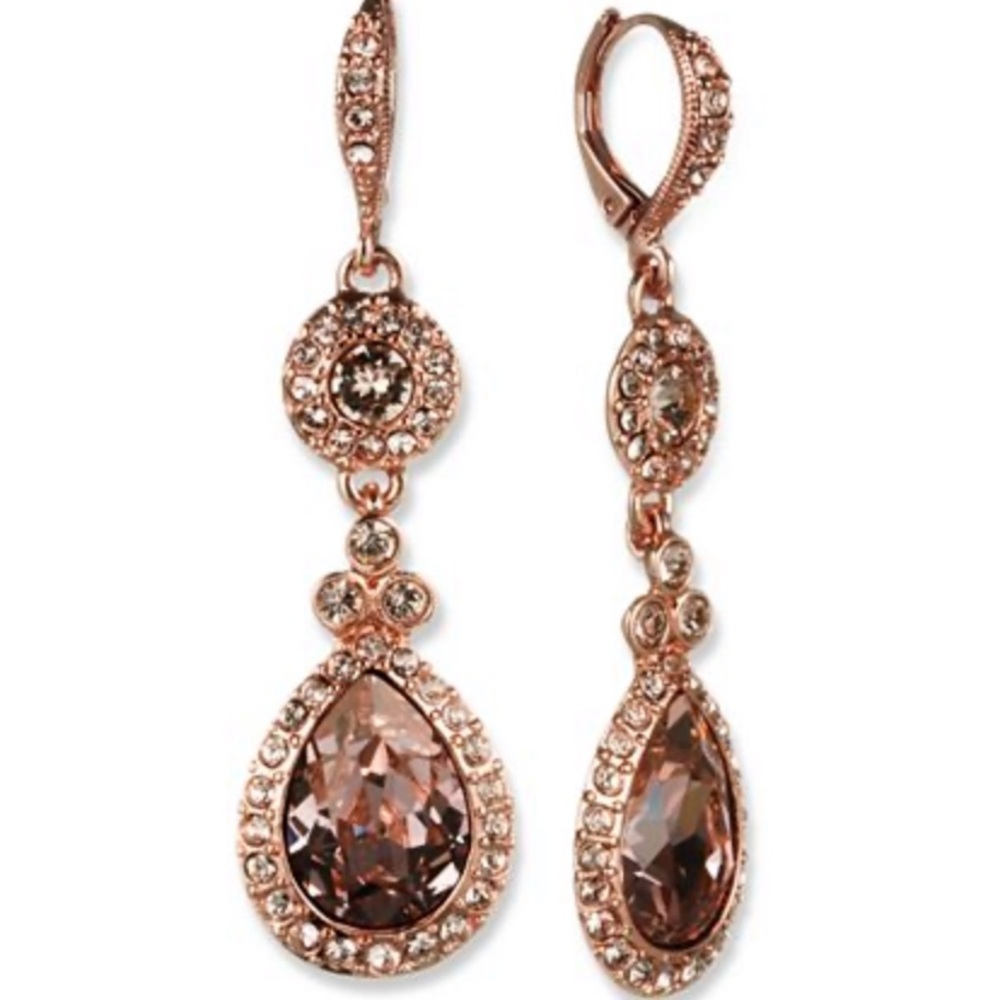 Rose Gold Givenchy Dangling Earrings